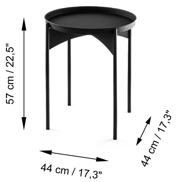 Kalune Design Odkladací stolík Shb-002-A čierny