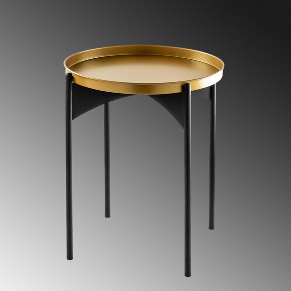 Kalune Design Odkladací stolík Shb-002-A čierny/zlatý