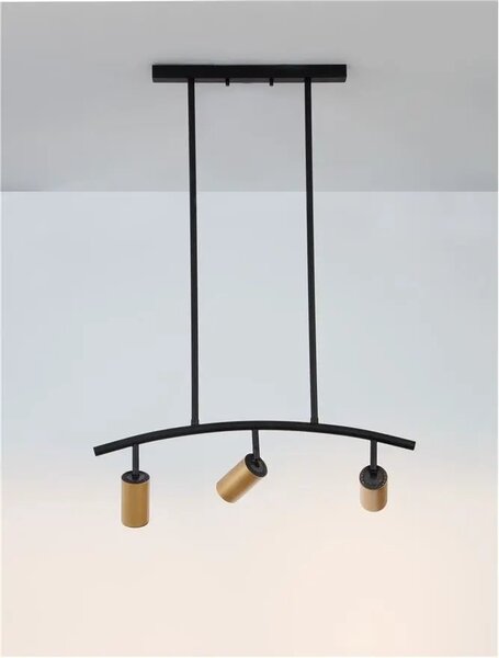 LED luster Pogno 722 čierne – GU10