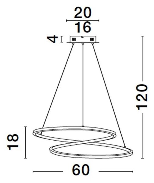 LED luster Girish 60 zlaté