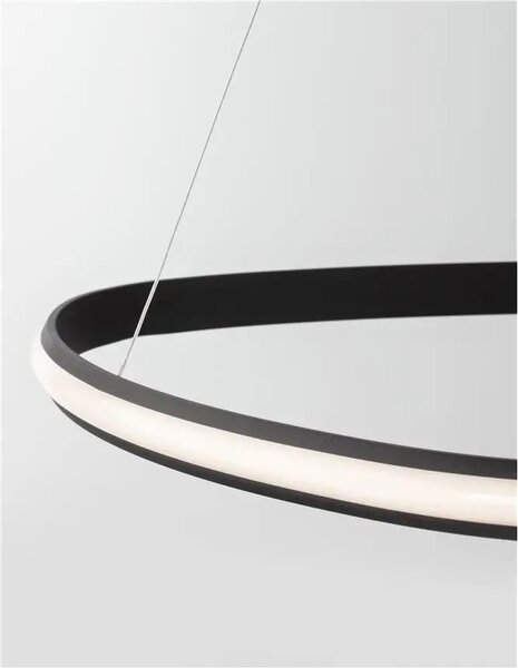 LED luster Aries 74 čierne – Čierna