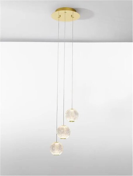 Luster na lanku Brillante 22 zlaté – Zlatá