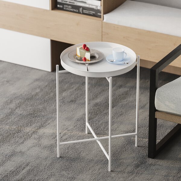 Kalune Design Odkladací stolík Shb-007-B biely