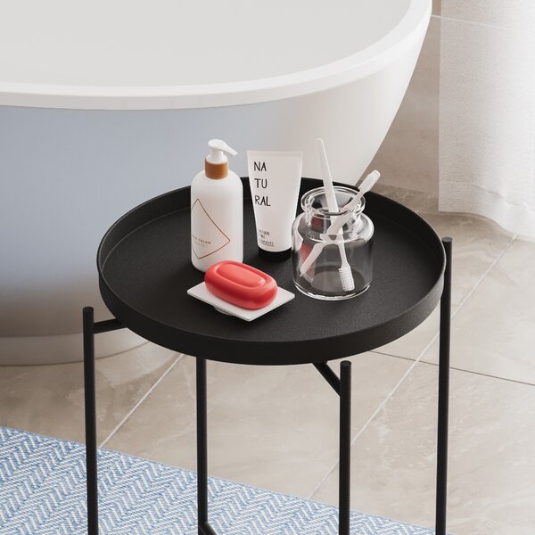 Kalune Design Odkladací stolík Shb-007-B čierny