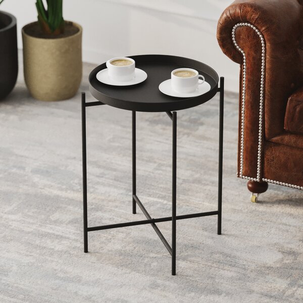 Kalune Design Odkladací stolík Shb-007-B čierny
