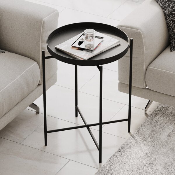 Kalune Design Odkladací stolík Shb-007-B čierny