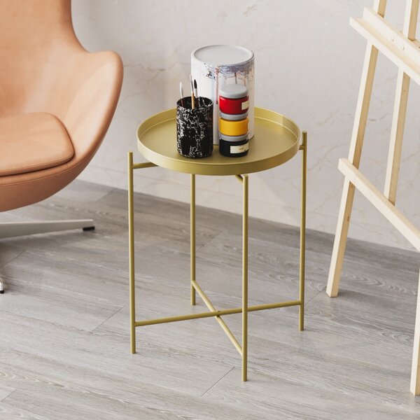 Kalune Design Odkladací stolík Shb-007-A zlatý