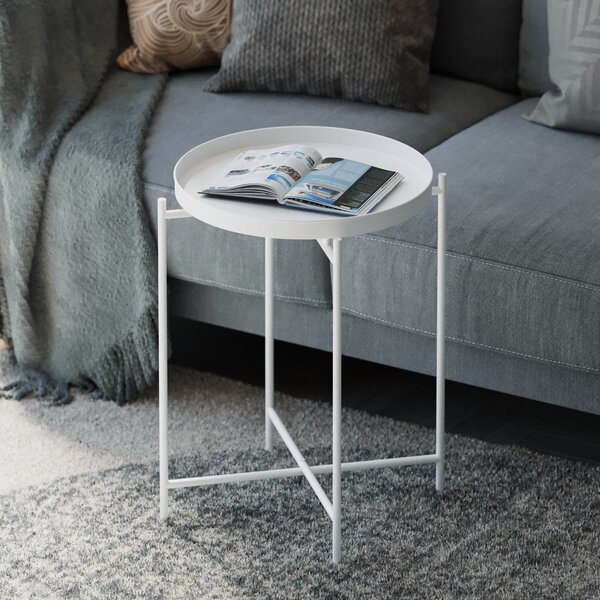 Kalune Design Odkladací stolík Shb-007-B biely