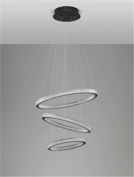 LED luster Ginevra 51 čierne