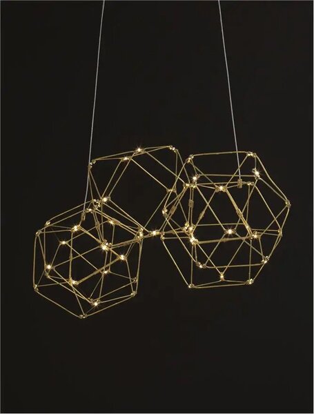 LED luster Nebula 84 zlatá