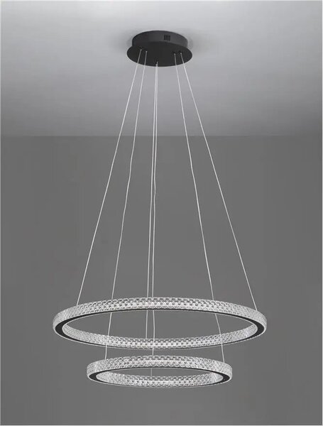 LED luster Ginevra 60.5 čierne
