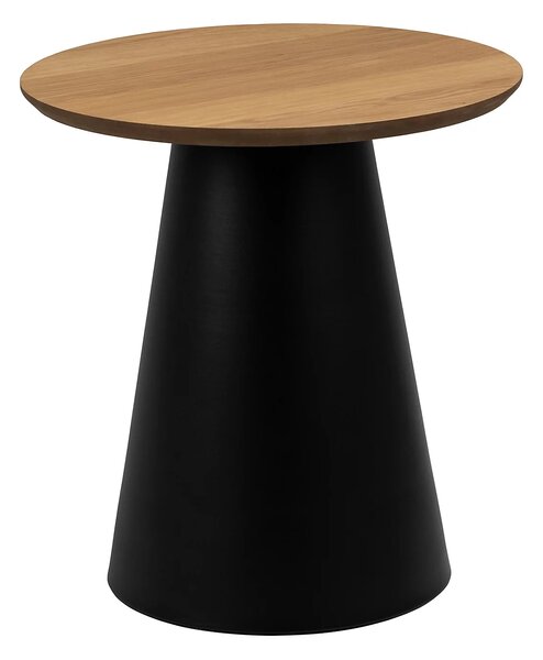 Actona Odkladací stolík Soli 45 cm čierny/dub prírodný