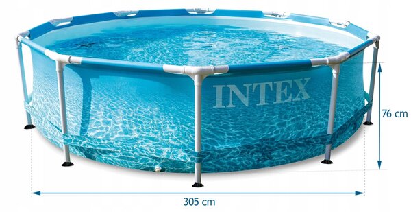 Intex Záhradný bazén INTEX 28208 Beachside Metal Frame 305 x 76 cm s kartušovou filtráciou 28208 - Bazén