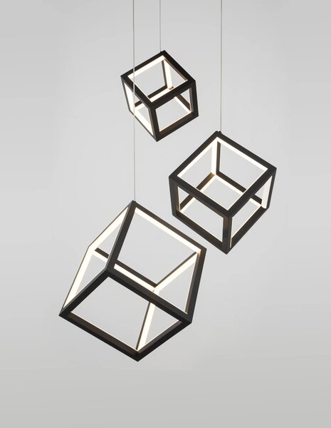 LED luster Gabbia 56 čierne – Čierna