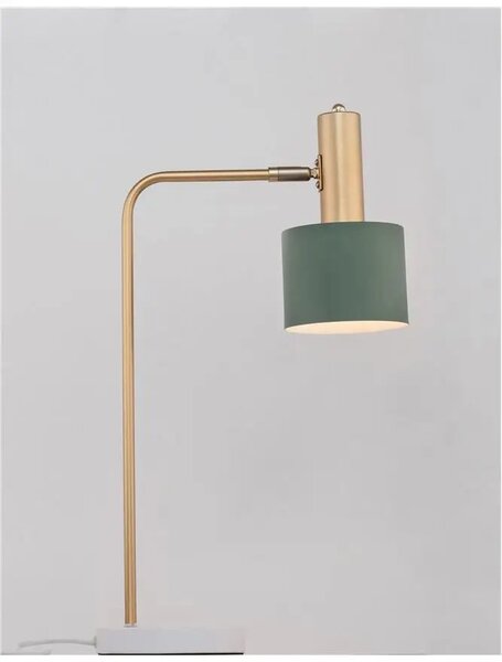 Rustikálna stolová lampa Paz mint – Zelená