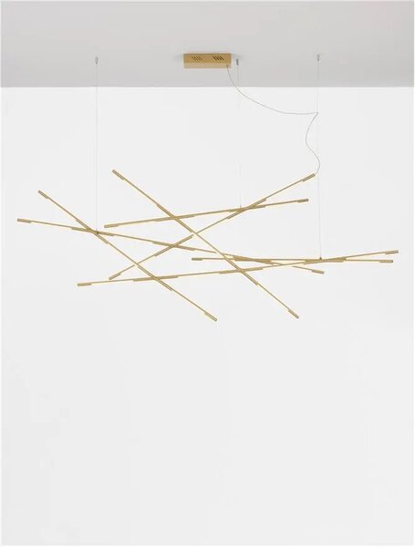 LED luster Raccio 1805 zlaté s diaľkovým ovládaním – Zlatá