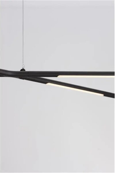 LED luster Raccio 115 čierne – Čierna