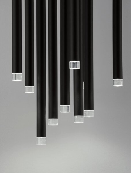Moderný luster Dandia 40 čierne – LED
