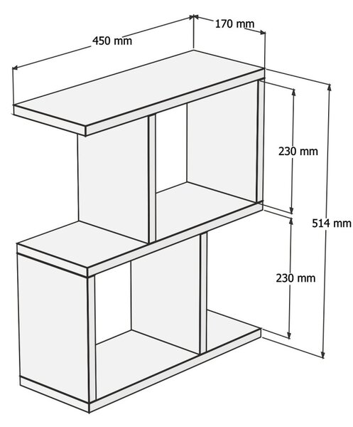 Kalune Design Odkladací stolík Zet dub castello koňak