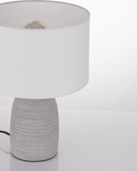 Rustikálna stolová lampa Chempo – Sivá