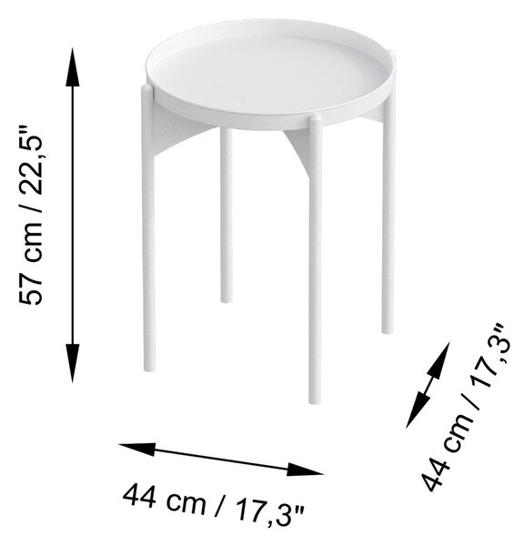 Kalune Design Odkladný stolík Shb-002-C biely