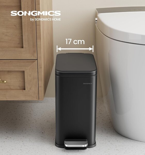 SONGMICS Odpadkový kôš Carlos 5 L čierny