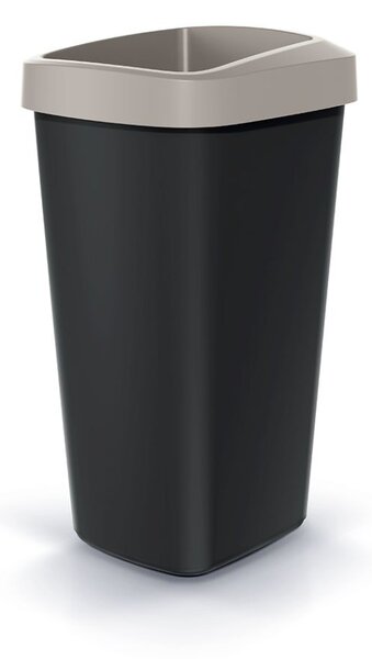 Prosperplast Odpadkový kôš COMPACTO DROPIN čierny/svetlohnedý, variant 25 l