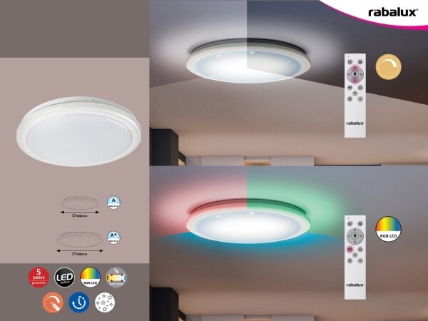 Rabalux 1510 - Stmievateľné stropné LED svietidlo LEONIE LED/32W/230V