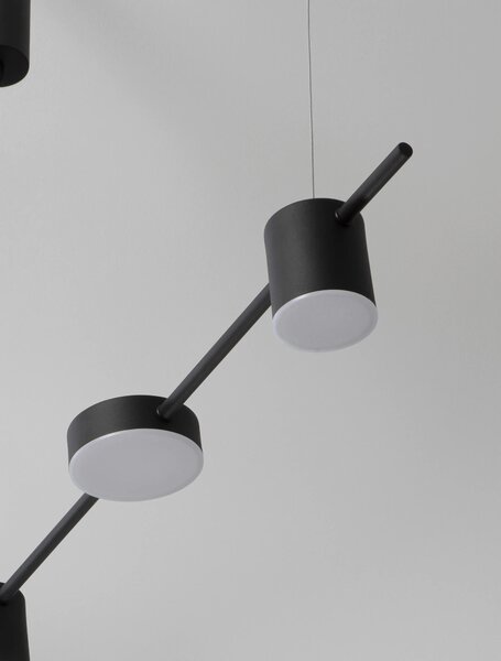 Retro luster Nordik 127 čierne – LED