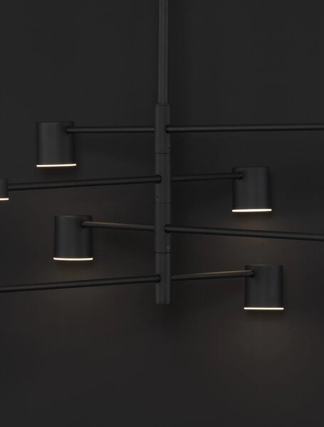 Retro luster Nordik 4 čierne – LED