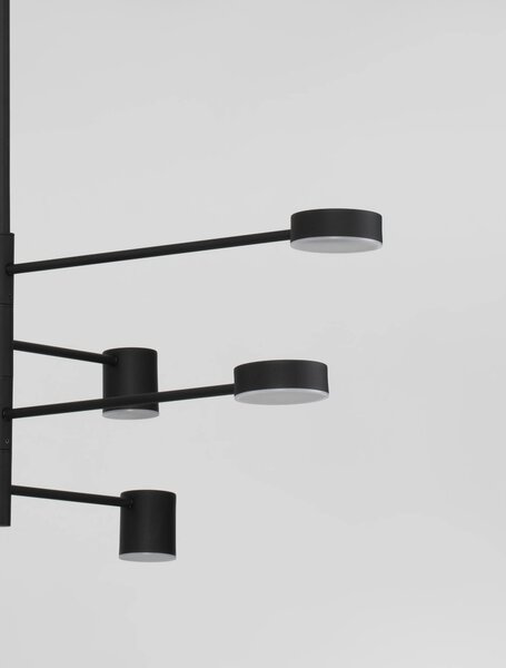 Retro luster Nordik 4 čierne – LED