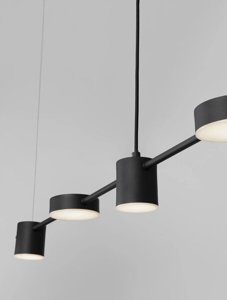 Retro luster Nordik 127 čierne – LED