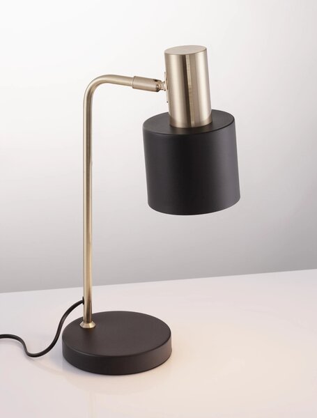 Rustikálna stolová lampa Paz čierne – Čierna