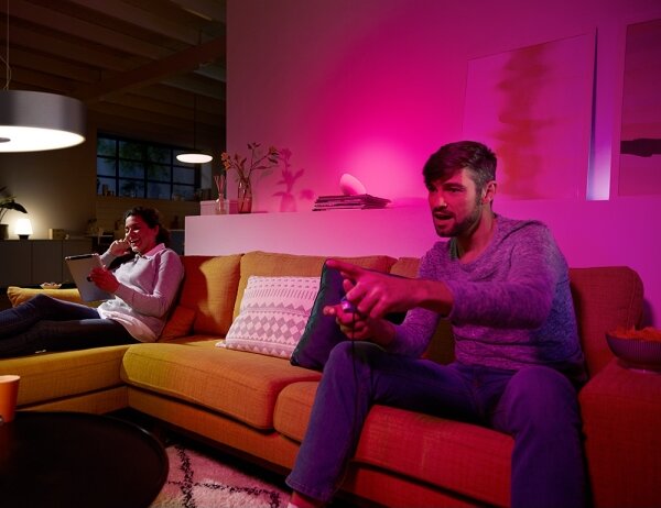 SADA 2x LED Stmievateľná žiarovka Philips Hue White And Color Ambiance E27/9W/230V