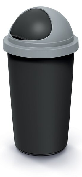 Prosperplast Odpadkový kôš COMPACTO ROLL 60 L čierny/svetlosivý