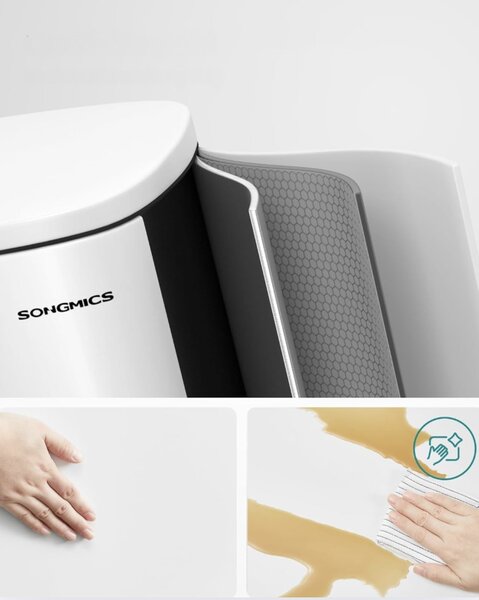 SONGMICS Odpadkový kôš Doro 50 l biely