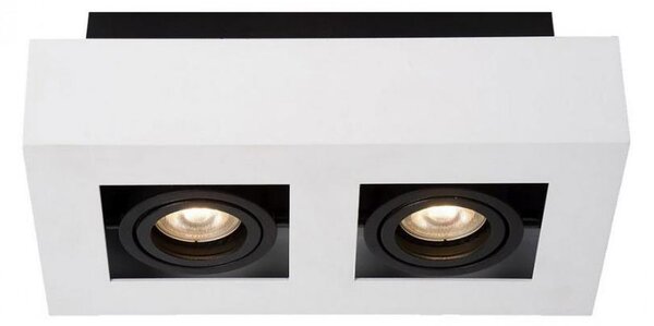 ITALUX IT8001S2-WH/BK - Stropné svietidlo CASEMIRO 2xGU10/50W/230V
