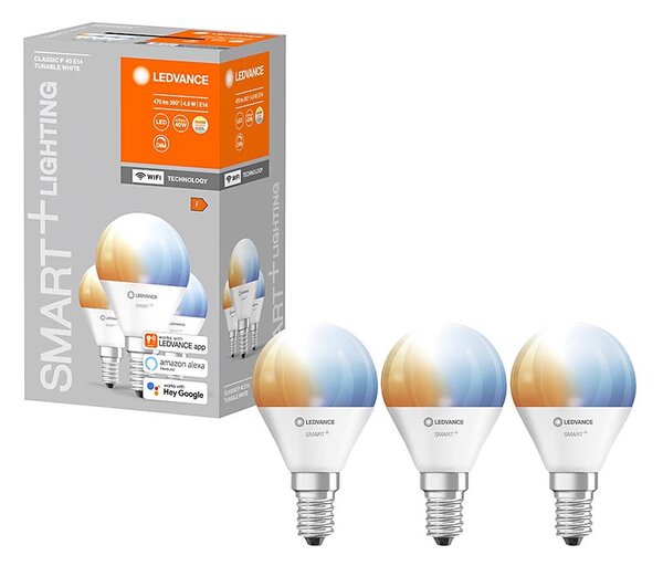 SADA 3x LED Stmievateľná žiarovka SMART+ E14/5W/230V 2700K-6500K - Ledvance