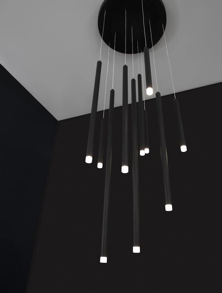 Moderný luster Trimle 50 čierne – Čierna (9287945)