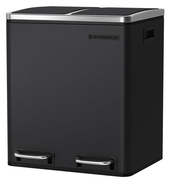 SONGMICS Odpadkový kôš Rubax 2x15 L čierny