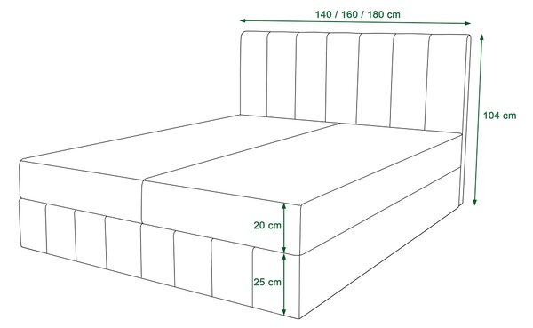 NovýNábytok.sk Manželská posteľ Boxspring 160 cm Barack (hnedá) (s matracom a úložným priestorom). Akcia -20%. Vlastná spoľahlivá doprava až k Vám domov. 1046393