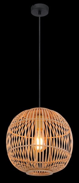 Globo 15368H - Luster na lanku HILDEGARD 1xE27/60W/230V bambus