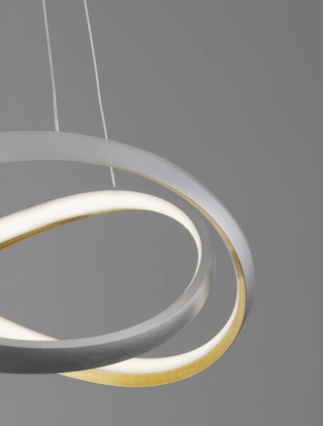 LED luster Odrey sivá s diaľkovým ovládaním