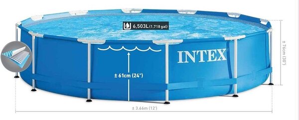 Intex Záhradný bazén INTEX 28212NP Metal Frame 366 x 76 cm s kartušovou filtráciou 28212 - bazén