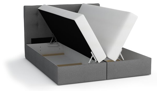 NovýNábytok.sk Manželská posteľ Boxspring 160 cm Duel 1 (béžová) (s matracom a úložným priestorom). Akcia -20%. Vlastná spoľahlivá doprava až k Vám domov. 1046428