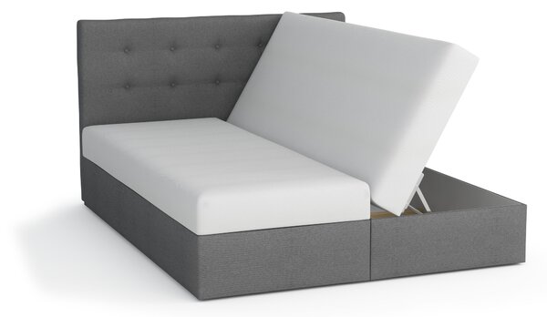 NovýNábytok.sk Manželská posteľ Boxspring 160 cm Duel 1 (béžová) (s matracom a úložným priestorom). Akcia -20%. Vlastná spoľahlivá doprava až k Vám domov. 1046428