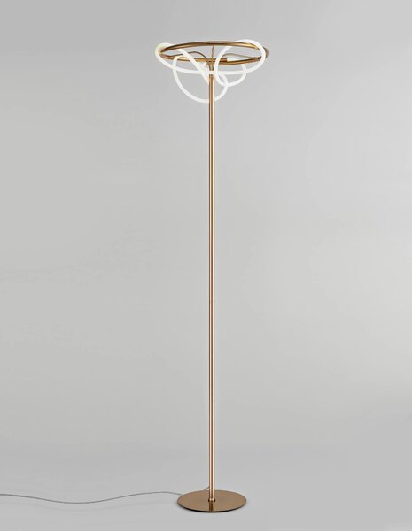 LED stojaca lampa Tiriac – Zlatá