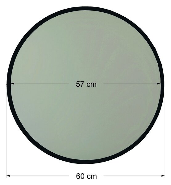 Kalune Design Okrúhle nástenné zrkadlo Ayna 60 cm čierne