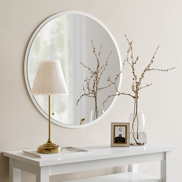 Kalune Design Okrúhle nástenné zrkadlo Ayna 60 cm biele