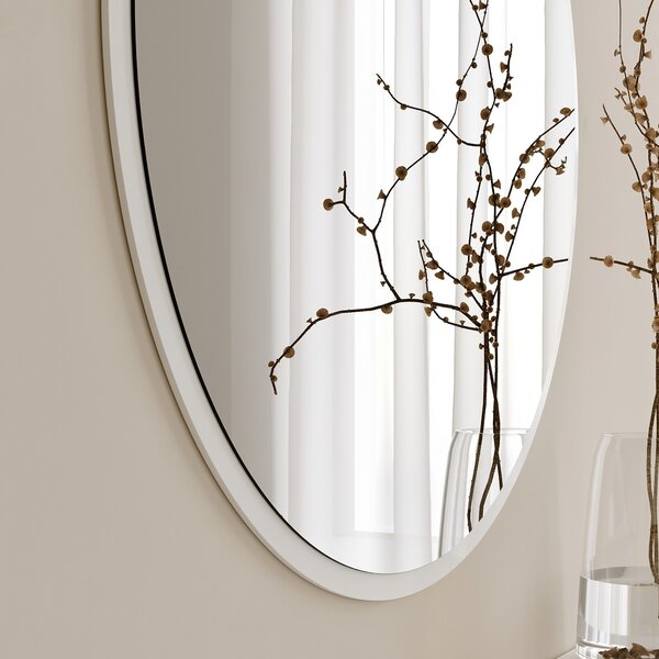 Kalune Design Okrúhle nástenné zrkadlo Ayna 60 cm biele